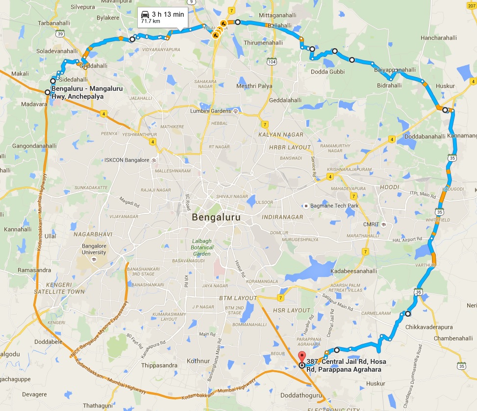 Route Map In Bangalore Peripheral Ring Road (PRR) – Bangalore – Route Map | Peripheral 